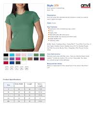 anvil 379 ladies lightweight fitted t shirt