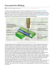 This is the one difference that separates it from the standard mig weld. Flux Cored Arc Welding
