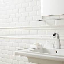 Natural clay subway wall tile sample. Trim Tile From Lowes White Beveled Subway Tile Beveled Subway Tile White Subway Tile Bathroom