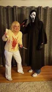 Our Halloween Costumes This Year Casey Becker And Ghostface From The First Scream Couples Costumes Halloween Costumes