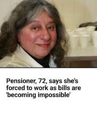 Melanie Roberts, 72, says the state pension does not cover her basic  outgoings