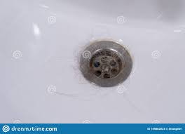 bathroom sink. clogged drain. stock
