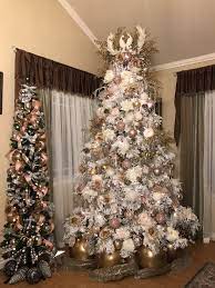 All elements are great with silver and golden decor. My Christmas Tree 2018 Christmas Christmastree Blush Pink Gold White Pearls Diamonds Glit Rose Gold Christmas Elegant Christmas Trees Xmas Decorations