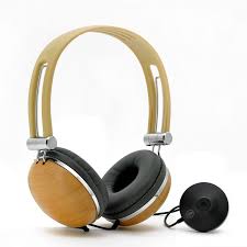Stereo Headphones Woody Wood Separate Microphone Stereo Headphones Music Headphones Retro Headphone