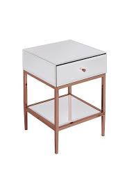 Stiletto Toughened White Glass And Rose Gold Side Table In 2020 Gold Room Decor Rose Gold Room Decor Rose Gold Bedroom