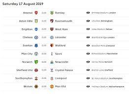 Sebut saja seperti kisah sukses dari leicester city yang berhasil. Jadwal Lengkap Liga Inggris 2019 2020 Siaran Langsung Tvri Reaktor Co Id