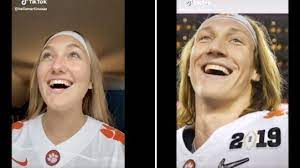 Fantasy football start your season today! Trevor Lawrence Lookalike Girl Bella Martina From Tiktok Video Attends Clemson Game