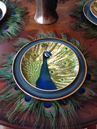Peacock Plates And Placemats Peacock Decor Peacock Plates Peacock Christmas