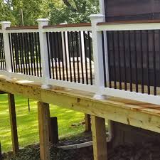 Fence rails connect your vinyl fence posts and pickets. 42 Lancaster Deck Board Railing Vinyl Railing Weatherables