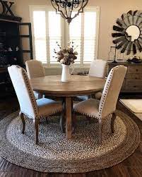 Round Kitchen Table Sets For 6 Awesome Border Round Jute Rug Farmhouse Dining Room Rug Round Dining Room Farmhouse Dining Room