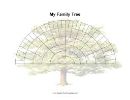 6 Generation Fan Family Tree Template Family Tree Designs