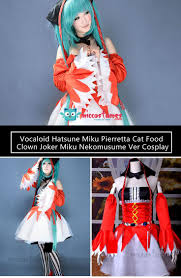 Miku Pierretta Cat Food Clown Joker Miku Nekomusume Ver Cosplay Costume Joker Cosplay Costume Cosplay Costumes Cosplay