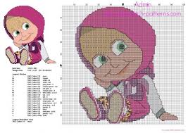 Masha Sitting From Cartoons Masha And The Bear Free Cross Stitch Pattern Free Cross Stitch Patterns Sim Cross Stitch Cross Stitch Patterns Cross Stitch Fairy