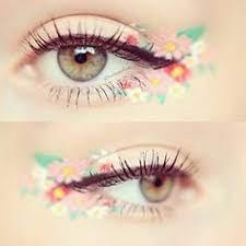 this wild floral eye makeup certainly isn t for everyday but it is a fun whimsical look beauty makeup アイメイク ノーメイク すっぴん風メイク