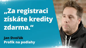 Jan Dvořák: Za registraci dostanete kredity zdarma