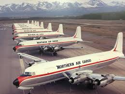The Last Large Fleet Of Douglas C 118 Dc 6 Belonged To Northern Air Cargo Out Of Anchorage Alaska Picture Taken Mid Cargo Aircraft Air Cargo Vintage Aircraft