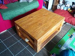Made of wood, it's a solid piece. Pallet Coffee Table With Lifting Top And Landing Gear 9 Steps With Pictures Instructables