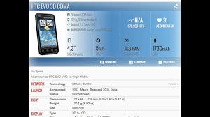 HTC EVO 3D CDMA PRICE AND SPECIFICATION ...