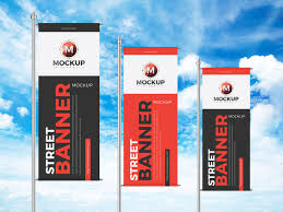 Free Street Banner Mockup Design In 2020 Street Banners Mockup Design Banner