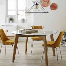 zepplin table ronde en verre d120cm 6 convives dining furniture home decor round glass table