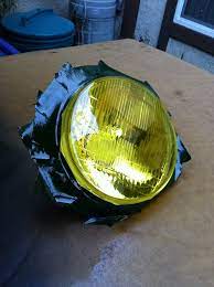 Diy European Yellow Headlight Classic Motorcycles Headlights Yellow