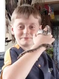 A perfect ball of snek. Him's ready to watch discovery shows with the fam!