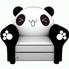 Armchair Cartoon Black And White Toysofa Foam Kid Sofa Chair Leather Panda Kid Armrest Chair Sturdy Wood Construction Children Upholstered Chair F Kids Sofa Chair Upholstered Chairs Kids Sofa
