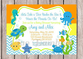 Under The Sea Baby Shower Invitation Printable Invitation For Baby Shower Gender Neutra Sea Baby Shower Printable Baby Shower Invitations Boy Shower Themes