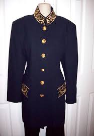 Black Blazer With Gold Buttons Mondi West Germany Military Jacket Blazer W Gold Buttons Navy Sz 38 8 Us Military Style Jackets Blazers For Women Blazer Jacket