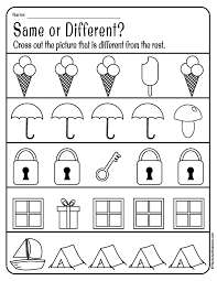 Same And Different Worksheets For Preschool Free Download Preschool Worksheets Printable Preschool Worksheets Kids Math Worksheets