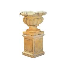 Custom engraving · #1 online urn retailer · free shipping Colonial Concrete Garden Urn On Birmingham Pedestal 143cm Yard Centre