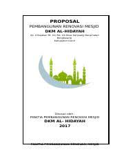 Maybe you would like to learn more about one of these? Proposal Mesjid Cibulakan Al Muhajirin Proposal Pembangunan Renovasi Mesjid Dkm Al Hidayah Kp Cibulakan Rt 01 Rw 04 Desa Hanjuang Kecamatan Course Hero