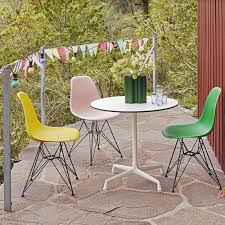 Der eames dsr replika stuhl inspiriert durch charles und ray eames, erhältlich in verschiedenen farben und direkt lieferbar bei furnpact! Eames Plastic Side Chair Stuhl Dsr Mit Kunststoffgleitern Farbe Meerblau Schwarz Grosse Option 1
