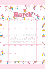 Cute Unicorn 2021 Calendar Free Printable Cute Freebies For You Calendar Printables Kids Calendar Free Blank Calendar