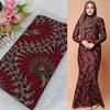 Baju fabrik baldu hitam berhias rendakuning keemasan. 1