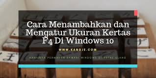 Kalau pernah sepertinya kita senasib sobat, hehehe. Cara Mengatur Ukuran Kertas F4 Di Windows 10 Hasil Permanen