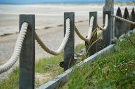 Garden Farm House Decor Customizable Roped Wooden Fence Etsy In 2020 Wooden Garden Seaside Garden Landscape Timbers
