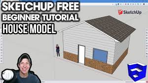 In This Video We Use The Free Online Version Of Sketchup To Model A House Learn How To Use The Online Version With Sketchup Free Free Lessons Sketchup Model