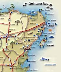 Toma ventaja de los mejores lugares y actividades en cancun. Map Of Yucatan Attractions Of Felipe Carrillo Puerto Located 25 Miles South Of Tulum Mexico Vacation Mayan Riviera Mexico Cancun Trip