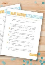 Free Printable Baby Shower Mad Libs Project Nursery Baby Shower Mad Libs Baby Shower Funny Funny Baby Shower Games