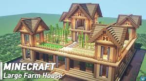 Minecraft Castle Large Farm House Tutorial L How To Build 26 Minecraft Castle Minecraft Cute Minecraft Houses