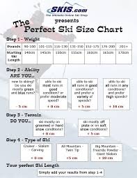 ski size chart skiing ski shop shopping