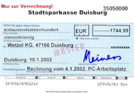 Scheck — der scheck (auch check, cheque) ist ein wertpapier, das eine unbedingte zahlungsanweisung eines kunden eines kreditinstituts an seine bank (bezogener) enthält, an einen. Verrechnungsscheck Einreichen Einlosen So Geht Es Scheckeinreichung Girokonto Org