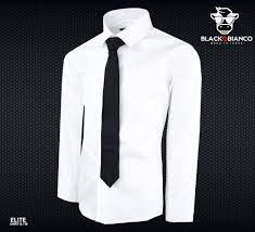 Black N Bianco Boys Elite Button Down Dress Shirt In White With Matching Tie White Shirt Black Tie Shirts Button Down Dress