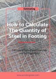 How To Calculate Quantity Of Steel In Footing A Civil Engineer Civil Engineering Construction Civil Engineering Design Civil Engineering Books