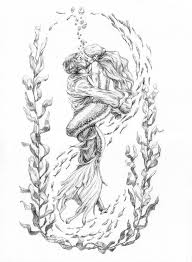 The Rescue Mermaid Drawings Mermaid Tattoos Mermaid Sketch