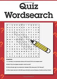 Starting with one word, simply change one letter at a time until you reach the final word. Quiz Wordsearches 50 Puzzles Combining Word Searches And 500 Quiz Questions Media Clarity 9781097736690 Amazon Com Books