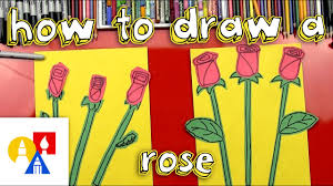 Easy step by step instructions for kids, watch the video and download the free pintable. How To Draw A Rose Young Artists Youtube
