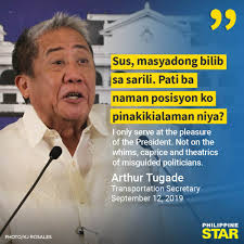 The Philippine Star على X: "Transportation Secretary Arthur Tugade hits  back at Grace Poe after the senator said he should be replaced because he  supposedly “did not perform” his duty amid Metro