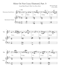 Check spelling or type a new query. Shine On You Crazy Diamond Pt 9 By Pink Floyd Sheet Music For Piano Synthesizer Solo Download And Print In Pdf Or Midi Free Sheet Music For Shine On You Crazy
